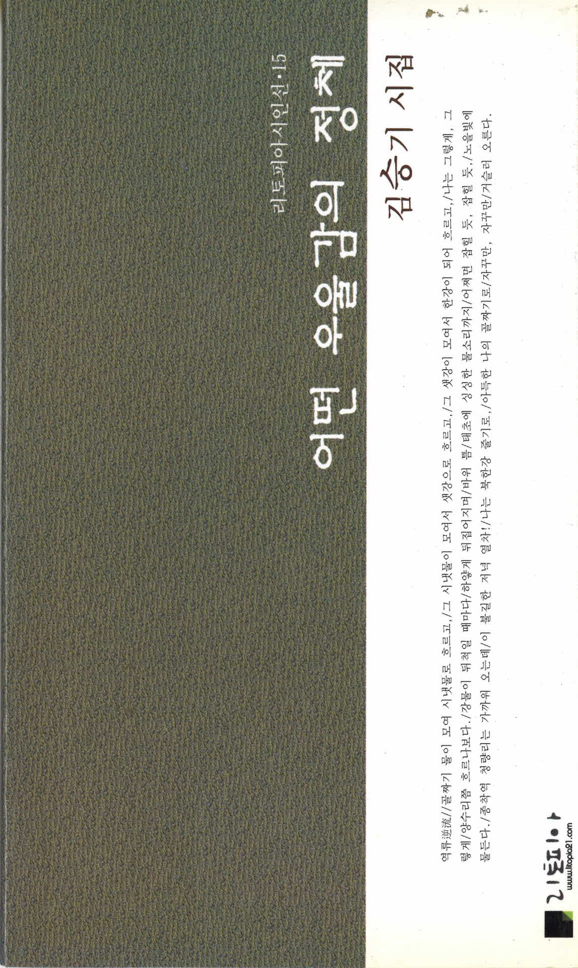 김승기 시집 어떤 우울감의 정체