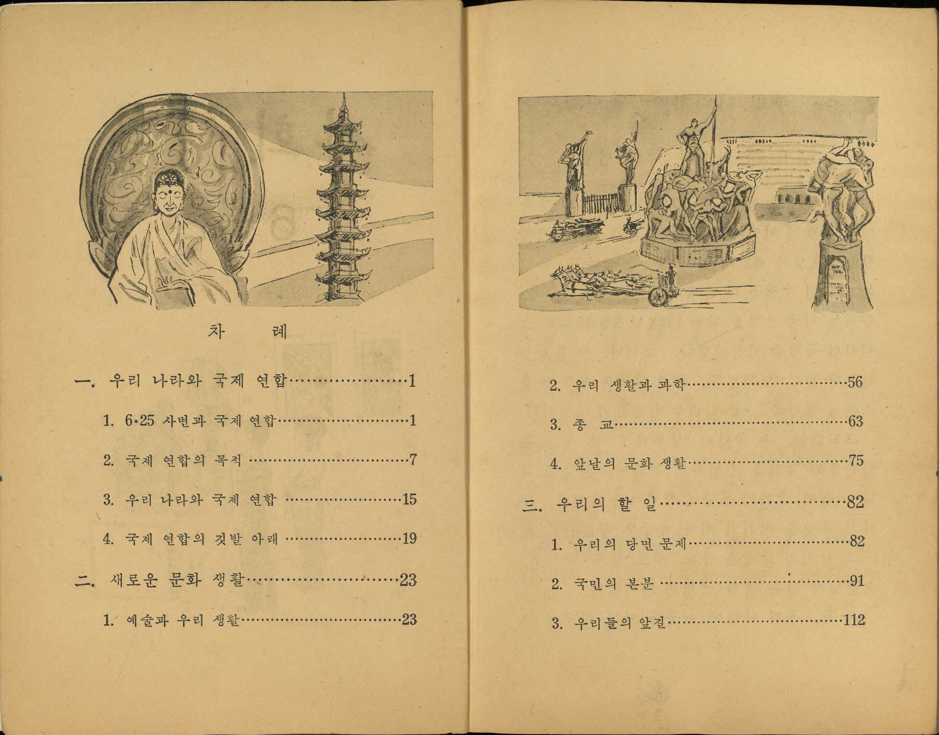 국민학교 6학년 2학기   『사회 생활』교과서