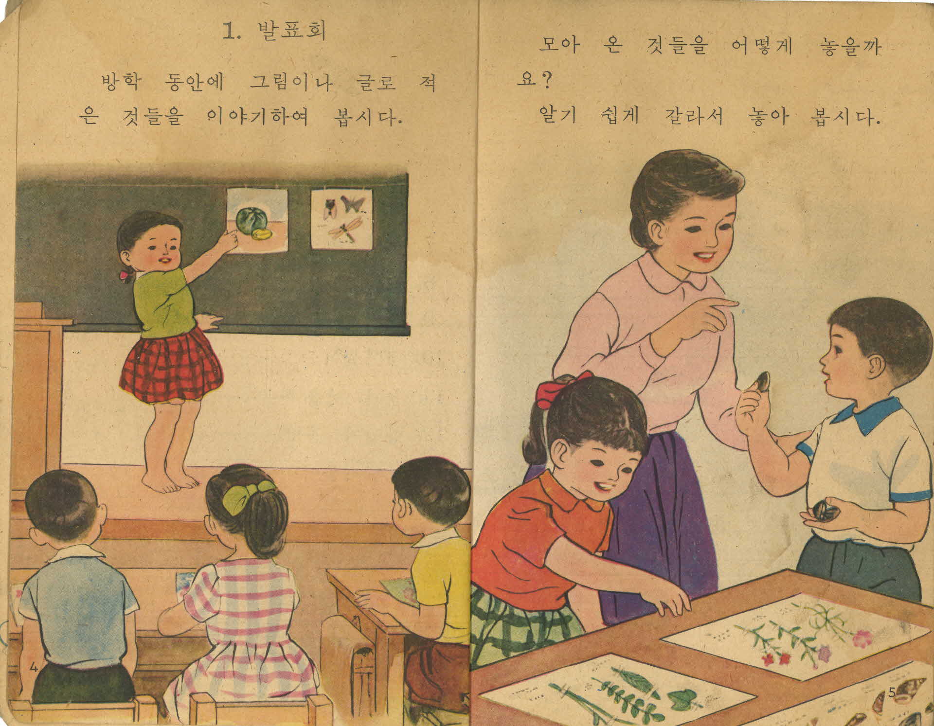 국민학교 1학년 2학기 자연 교과서