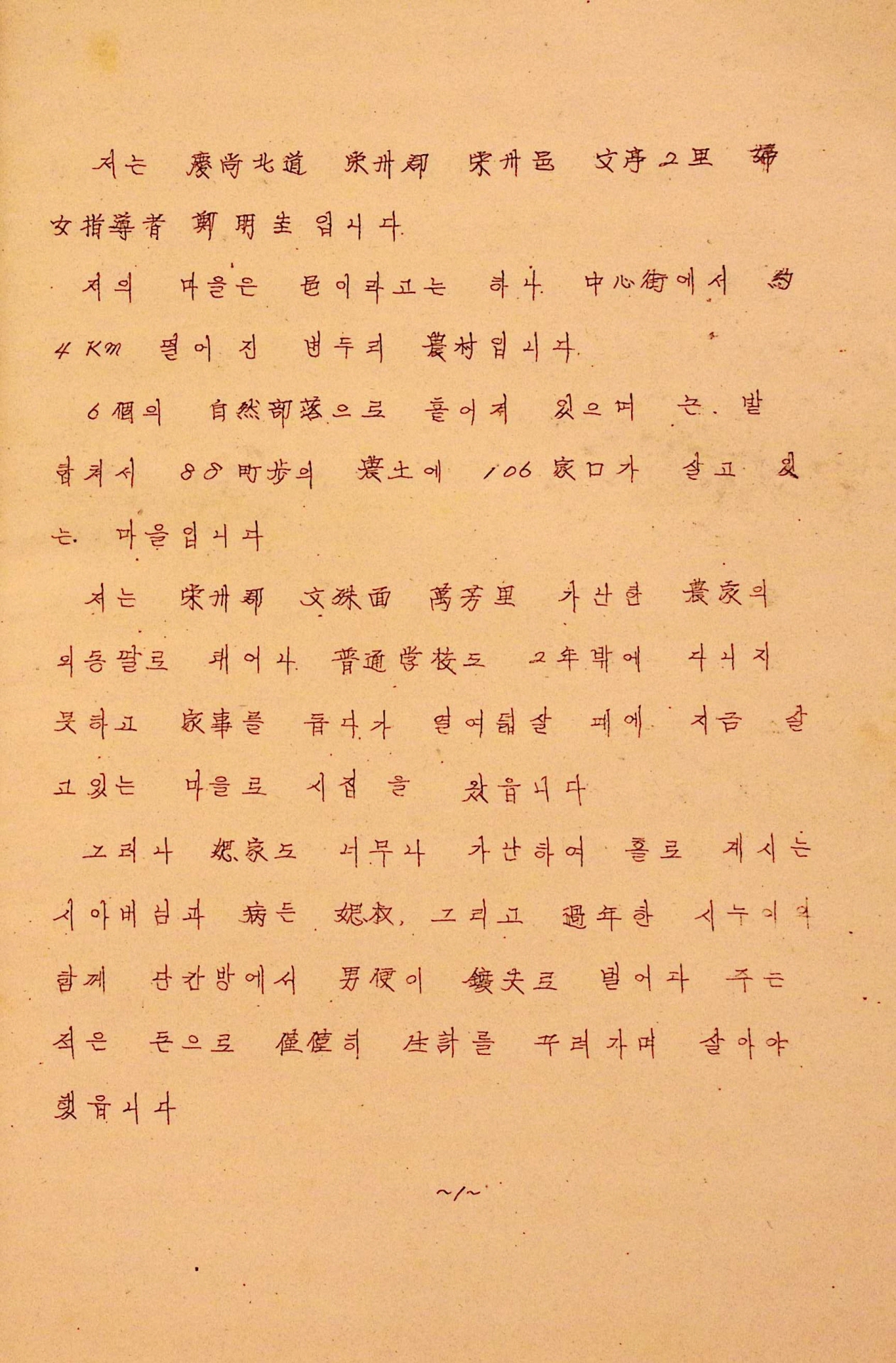 새마을운동 성공사례 발표문