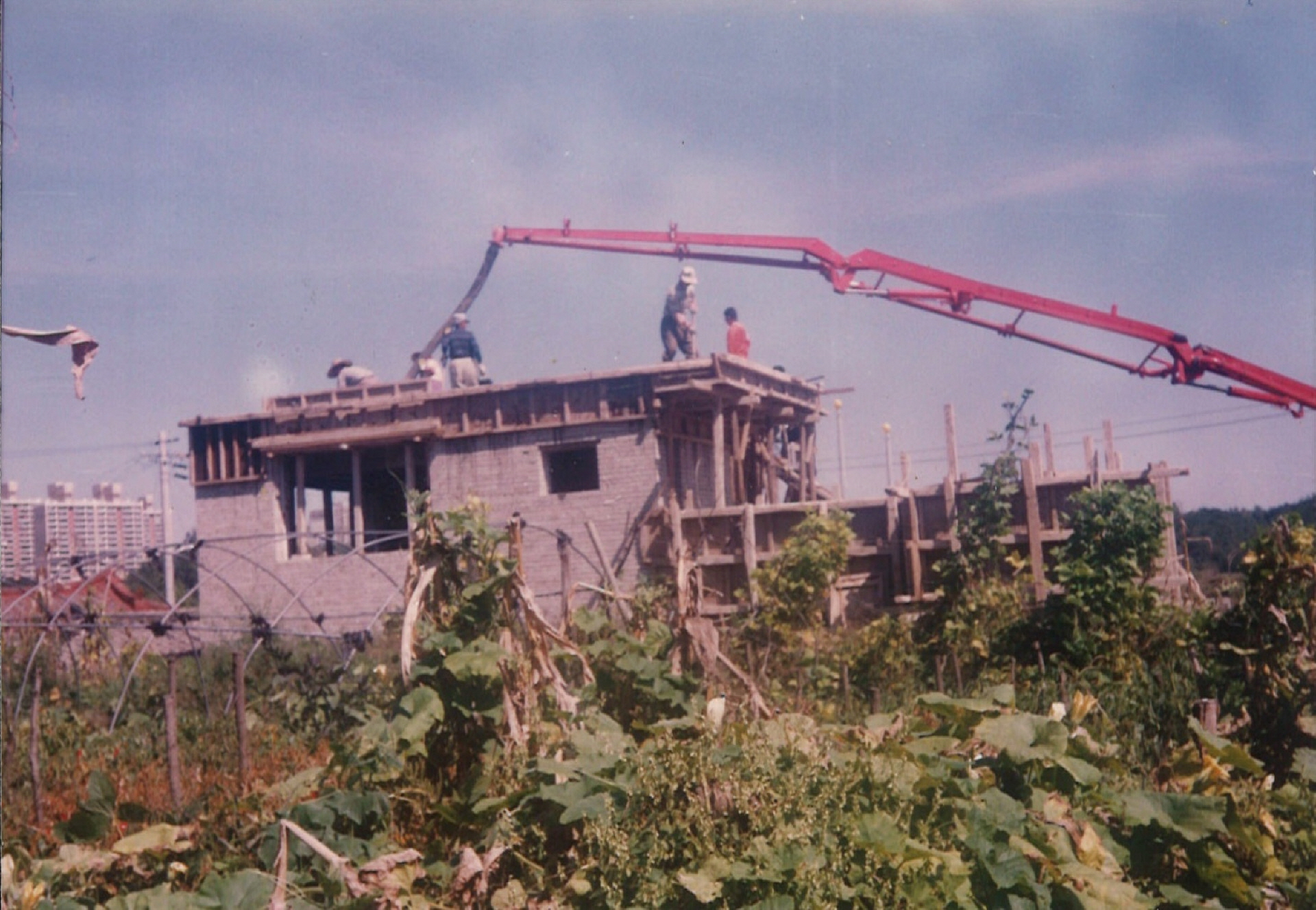 한정 경로당 건축 사진 (콘크리트 타설)